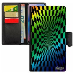 Чехол-книжка на смартфон iPhone 8 Plus, "Иллюзия шахмат" Двухцветный Движение Utaupia