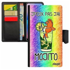 Чехол-книжка на смартфон iPhone 7 Plus, "Не могу - у меня мохито!" Карикатура Юмор Utaupia