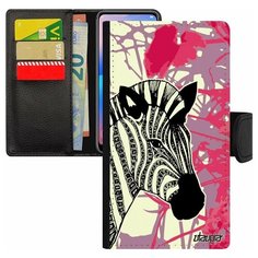 Чехол книжка на смартфон Apple iPhone 7 Plus, "Зебра" Полосатая Zebra Utaupia