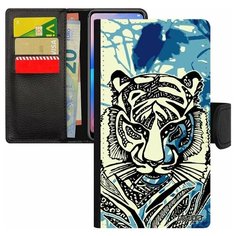 Чехол-книжка на смартфон Apple iPhone 7 Plus, "Тигр" Зверь Tiger Utaupia