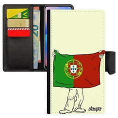 Чехол-книжка на смартфон iPhone 7 Plus, "Флаг Португалии с руками" Патриот Страна Utaupia