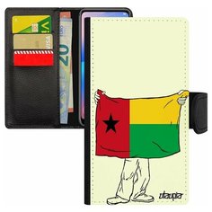 Чехол-книжка на смартфон iPhone 7 Plus, "Флаг Гвинеи Бисау с руками" Путешествие Страна Utaupia