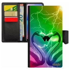 Чехол книжка на смартфон Apple iPhone 8, "Фламинго" Пара Семья Utaupia