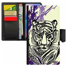 Чехол книжка на смартфон iPhone 8, "Тигр" Tiger Охота Utaupia