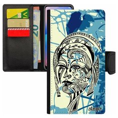 Чехол-книжка на смартфон iPhone 7 Plus, "Портрет женщины" Девушка Цветок Utaupia