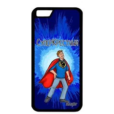 Стильный чехол на смартфон // iPhone 6S // "Суперкрестный" Папа Рисунок, Utaupia, синий