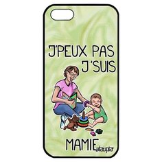 Противоударный чехол на смартфон // iPhone 5 5S SE (2016) // "Не могу - стала бабушкой!" Шутка Семья, Utaupia, светло- зеленый