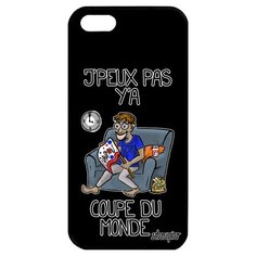 Ударопрочный чехол на смартфон // iPhone 5 5S SE (2016) // "Не могу - кубок мира!" Игра Болельщик, Utaupia, черный