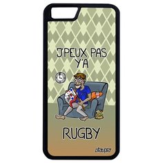 Красивый чехол на смартфон // iPhone 6 Plus // "Не могу - смотрю регби!" Надпись Повод, Utaupia, зеленый