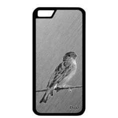 Красивый чехол на смартфон // Apple iPhone 6S // "Воробей" Маленький Воробьишка, Utaupia, серый