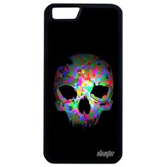 Противоударный чехол на смартфон // Apple iPhone 6 Plus // "Череп" Пират Готичный, Utaupia, черный