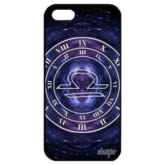 Противоударный чехол для // Apple iPhone 5 5S SE (2016) // "Зодиак Весы" Календарь Стиль, Utaupia, синий