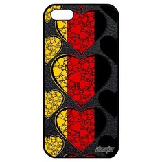 Ударопрочный чехол на смартфон // iPhone 5 5S SE (2016) // "Флаг Германии с сердцем" Государственный Страна, Utaupia, цветной