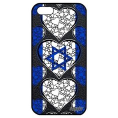 Красивый чехол на смартфон // Apple iPhone 5 5S SE (2016) // "Флаг Израиля с сердцем" Любовь Страна, Utaupia, цветной