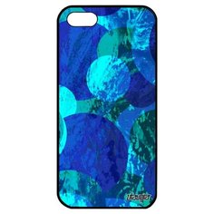 Противоударный чехол на смартфон // iPhone 5 5S SE (2016) // "Планеты" Круг Форма, Utaupia, синий