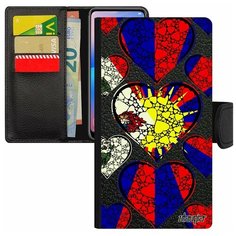 Чехол книжка на смартфон iPhone SE 2020, "Флаг Тибета с сердцем" Путешествие Туризм Utaupia