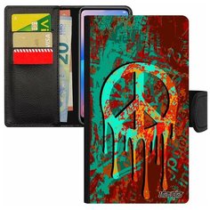 Чехол-книжка на смартфон iPhone SE 2020, "Peace and Love" Пацифизм Мир и Любовь Utaupia