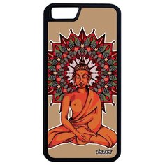 Необычный чехол на смартфон // iPhone 6 Plus // "Будда" Азия Статуя, Utaupia, оранжевый