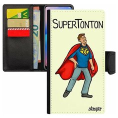 Чехол-книжка на смартфон Apple iPhone 8, "Супердядя" Юмор Супергерой Utaupia