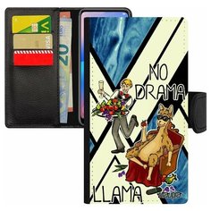 Чехол книжка на смартфон iPhone 8 Plus, "No drama lama" Llama Комикс Utaupia
