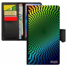 Чехол-книжка на смартфон iPhone 8 Plus, "Иллюзия круга" Мираж Спираль Utaupia
