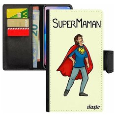 Чехол книжка на смартфон Apple iPhone 7 Plus, "Супермама" Мама Супергерой Utaupia