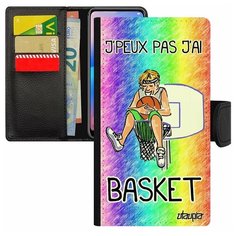 Чехол книжка на смартфон iPhone 7 Plus, "Не могу - у меня баскетбол!" Игра Юмор Utaupia