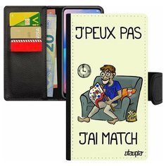 Чехол-книжка на смартфон Apple iPhone 8 Plus, "Не могу - у меня матч!" Комикс Юмор Utaupia