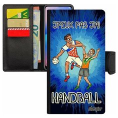 Чехол книжка на смартфон iPhone 8, "Не могу - у меня гандбол!" Шутка Хэндбол Utaupia