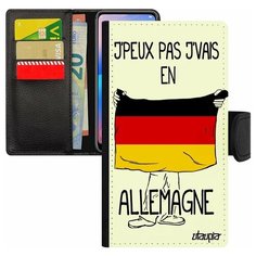 Чехол книжка на смартфон iPhone 7 Plus, "Еду в Германию" Государственный Флаг Utaupia