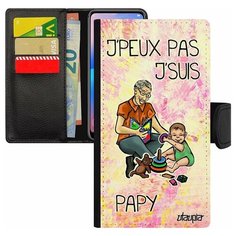 Чехол-книжка на смартфон iPhone 8 Plus, "Не могу - стал дедом!" Семья Карикатура Utaupia