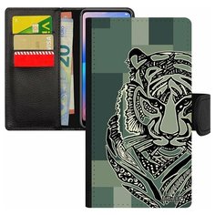 Чехол книжка на смартфон iPhone 8 Plus, "Тигр" Сибирь Хищник Utaupia