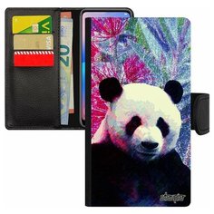 Чехол книжка на смартфон iPhone 8 Plus, "Большая панда" Детеныш Panda Utaupia