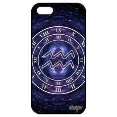 Защитный чехол на смартфон // Apple iPhone 5 5S SE (2016) // "Зодиак Водолей" Zodiac Horoscope, Utaupia, синий