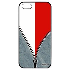 Яркий чехол на смартфон // Apple iPhone 5 5S SE (2016) // "Флаг Польши на молнии" Государственный Туризм, Utaupia, серый