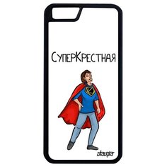 Необычный чехол на смартфон // iPhone 6 Plus // "Суперкрестная" Герой Комичный, Utaupia, белый