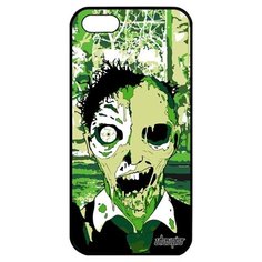 Качественный чехол на смартфон // iPhone 5 5S SE (2016) // "Зомби" Монстр Стиль, Utaupia, зеленый