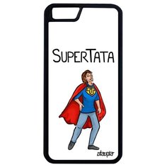 Противоударный чехол на смартфон // iPhone 6 Plus // "Супертетя" Шутка Юмор, Utaupia, белый
