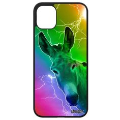 Противоударный чехол на смартфон // Apple iPhone 11 // "Осел" Домашний Ослица, Utaupia, цветной