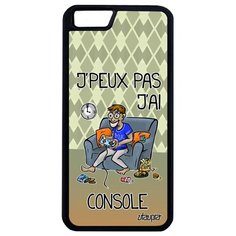 Красивый чехол для мобильного // iPhone 6 Plus // "Не могу - у меня приставка!" Консоль Надпись, Utaupia, зеленый