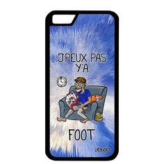 Стильный чехол на смартфон // Apple iPhone 6S // "Не могу - смотрю футбол!" Надпись Рисунок, Utaupia, голубой