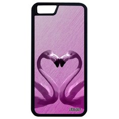 Защитный чехол на смартфон // iPhone 6 Plus // "Фламинго" Самец Любовь, Utaupia, розовый