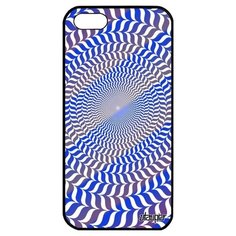 Противоударный чехол на смартфон // iPhone 5 5S SE (2016) // "Иллюзия круга" Геометрический Стиль, Utaupia, голубой