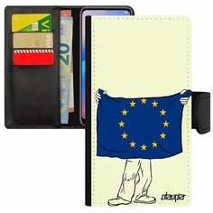 Чехол книжка на смартфон Apple iPhone SE 2020, "Флаг Европы с руками" Страна Туризм Utaupia