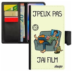 Чехол-книжка на смартфон iPhone SE 2020, "Не могу - у меня фильм!" Карикатура Кино Utaupia