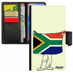 Чехол-книжка на смартфон iPhone SE 2020, "Флаг Южной Африки с руками" Путешествие Страна Utaupia
