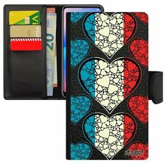 Чехол-книжка на смартфон Apple iPhone SE 2020, "Флаг Люксембурга с сердцем" Государственный Utaupia