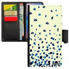 Чехол книжка на смартфон iPhone SE 2020, "Снег" Кружочки Лепестки Utaupia