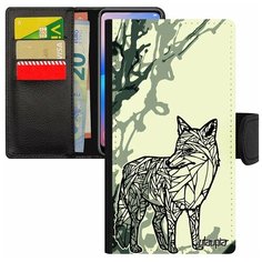 Чехол книжка на смартфон Apple iPhone SE 2020, "Лиса" Зверь Хитрая Utaupia