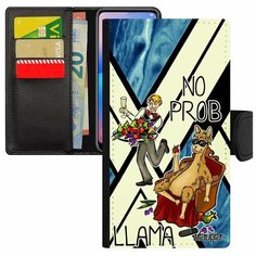 Чехол-книжка на смартфон iPhone SE 2020, "No prob lama" Лама драма Юмор Utaupia